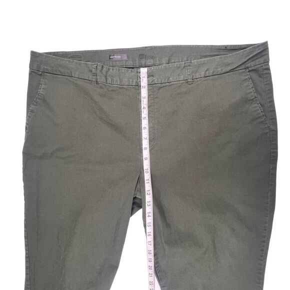 Kut From The Kloth Pants Womens 24W Olive Green Crop Trousers Pockets Slim Chino - Picture 5 of 12